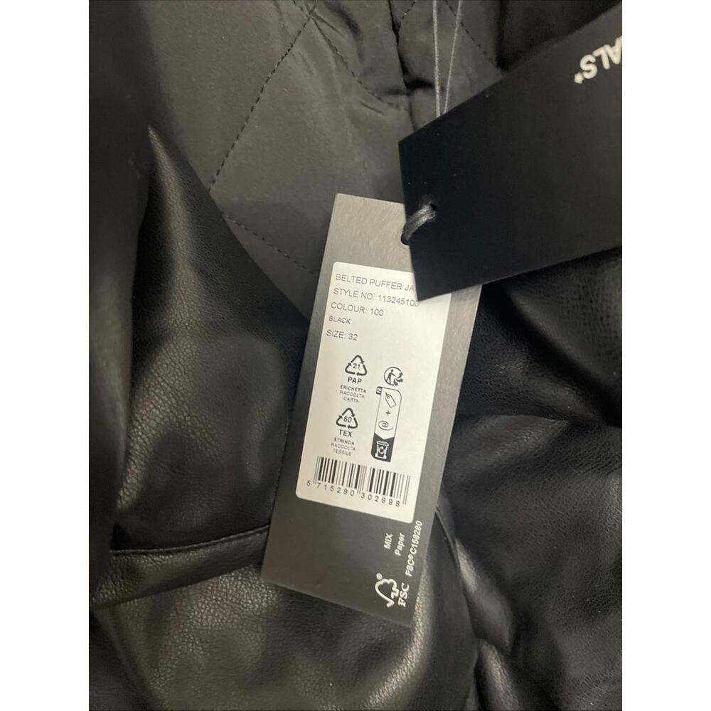 Revolve Rotate Belted Puffer Jacket black size 32 NWT $520msrp - Picture 9 of 12